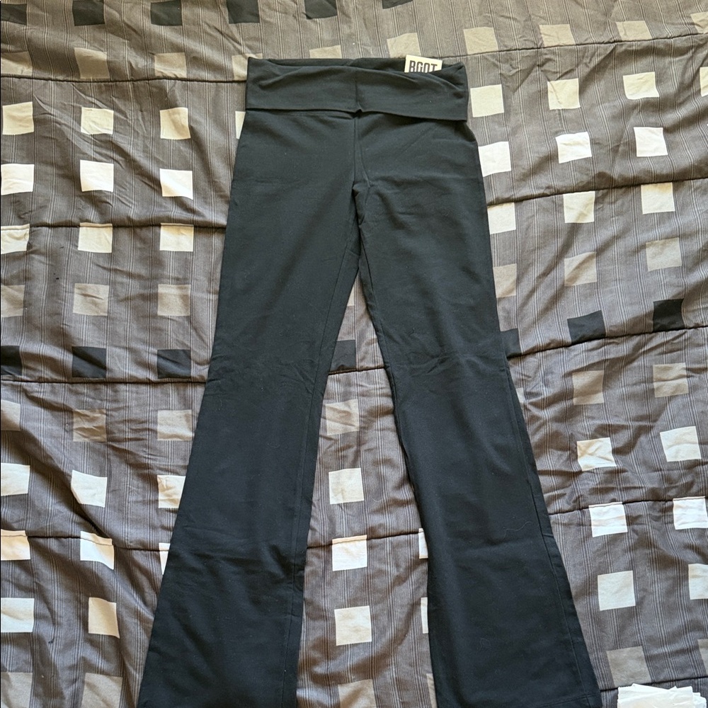 PINK Victoria's Secret Black Kids Flare Leggings with Fold-Over Waistband